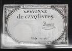 FRANCE. Assignat de 5 LIVRES. 10 BRUMAIRE de L' AN 2éme. Série: 27742 . -