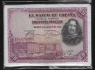 50 Pesetas. 15.08.1928. ESPAÑA. ESPAGNE. 25 EXEMPLAIRES  . Gutes sehr schön (im Schnitt).