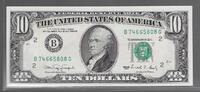 ETATS UNIS DAMERIQUE. 10 DOLLARS. 1990. NEWYORK . Fast NEU/I- (Original Spuren von Tinte auf die Rs.)