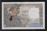 FRANCE 10 Francs Mineur, Minenarbeiter. Alphabet B.149 . -