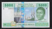 ETATS de l'AFRIQUE CENTRALE. 5000 Francs. U=CAMEROUN -