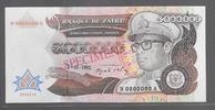 ZAÏRE 5'000'000 "DE" Zaïres. Maréchal Mobutu Sese Seko. Série: N/E. Mit Französischsprachefehler. Avec FAUTE! -