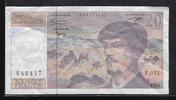 FRANCE 20 Francs "Debussy Alphabet F.051" -