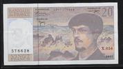 FRANCE 20 Francs "Debussy Alphabet X.054" -