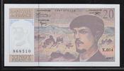FRANCE 20 Francs "Debussy Alphabet X.054" -
