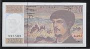 FRANCE 20 Francs "Debussy Alphabet A.055" -