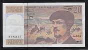 FRANCE 20 Francs "Debussy Alphabet A.055" -