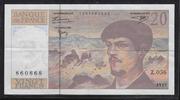 FRANCE 20 Francs "Debussy Alphabet Z.056" -