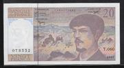 FRANCE 20 Francs "Debussy Alphabet Y.060" -
