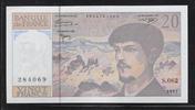 FRANCE 20 Francs "Debussy Alphabet S.062" -