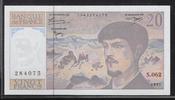 FRANCE 20 Francs "Debussy Alphabet S.062" -