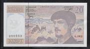 FRANCE 20 Francs "Debussy Alphabet G.062" -
