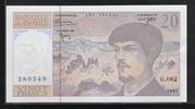 FRANCE 20 Francs "Debussy Alphabet G.062" -