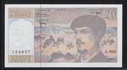 FRANCE 20 Francs "Debussy Alphabet A.062" -