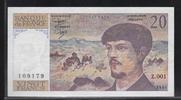 FRANCE 20 Francs "Debussy Alphabet Z.001" -