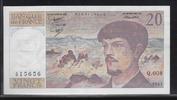 FRANCE 20 Francs "Debussy Alphabet Q.008" -