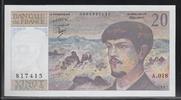 FRANCE 20 Francs "Debussy Alphabet A.018" -