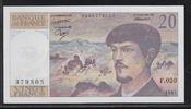 FRANCE 20 Francs "Debussy Alphabet F.020" -