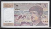 FRANCE 20 Francs "Debussy Alphabet U.024" -