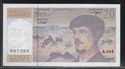FRANCE 20 Francs "Debussy Alphabet A.044" -