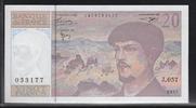 FRANCE 20 Francs "Debussy Alphabet J.057" -