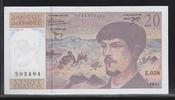 FRANCE 20 Francs "Debussy Alphabet Z.058" -