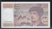 FRANCE 20 Francs "Debussy Alphabet Z.058" -