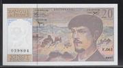 FRANCE 20 Francs "Debussy Alphabet F.061)" -