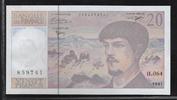 FRANCE 20 Francs "Debussy Alphabet H.064" -