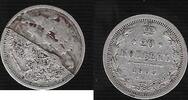 RUSSIE Monnaie  semi splitté. Fehlprägung  20 Kopeck 1905 Sehr schön
