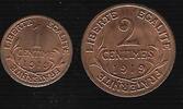 FRANCE 1 et 2 Centimes DUPUIS . -