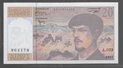 FRANCE 20 Francs "DEBUSSY.Alphabet A.053" -