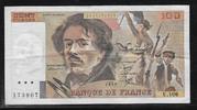 FRANCE 100 Francs 1986 "DELACROIX. Alphabet: U.106" sehr schön+