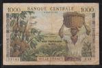 CAMEROUN 1000 Francs (1962) Alphabet: F.18 Gutes schön