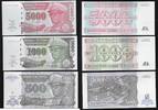 ZAÏRE. 500, 1000, 5000 Nouveaux Zaïres Maréchal Mobutu Sese Seko. 3 Notes . -