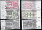 ZAÏRE. 500, 1000, 5000 Nouveaux Zaïres Maréchal Mobutu Sese Seko. 3 Notes . -