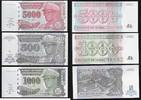 ZAÏRE. 500, 1000, 5000 Nouveaux Zaïres Maréchal Mobutu Sese Seko. 3 Notes . -