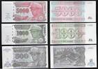 ZAÏRE. 500, 1000, 5000 Nouveaux Zaïres Maréchal Mobutu Sese Seko. 3 Notes . -