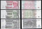 ZAÏRE. 500, 1000, 5000 Nouveaux Zaïres Maréchal Mobutu Sese Seko. 3 Notes . -