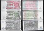 ZAÏRE. 500, 1000, 5000 Nouveaux Zaïres Maréchal Mobutu Sese Seko. 3 Notes . -