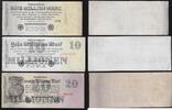 DEUTSCHLAND/ALLEMAGNE. 1,10 et 20 Millionen Mark 3 NOTES . -