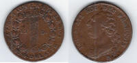 FRANCE . 12 Deniers LOUIS XVI. CONSTITUTION. -