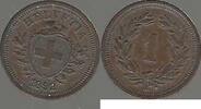 SVIZRA, SVIZZERA, SUISSE, SCHWEIZ. 1 Rappen. -