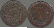 SVIZRA, SVIZZERA, SUISSE, SCHWEIZ. 1 Rappen. -