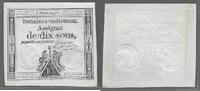 FRANCE. Assignat de Dix Sous. Serie: 849. L'AN PREMIER DE LA RÉPUBLIQUE . -
