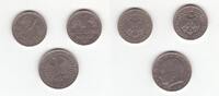 ALLEMAGNE 1 und 2 DM 1 DM 1967G,1 DM 1968 J,2 DM1964 G