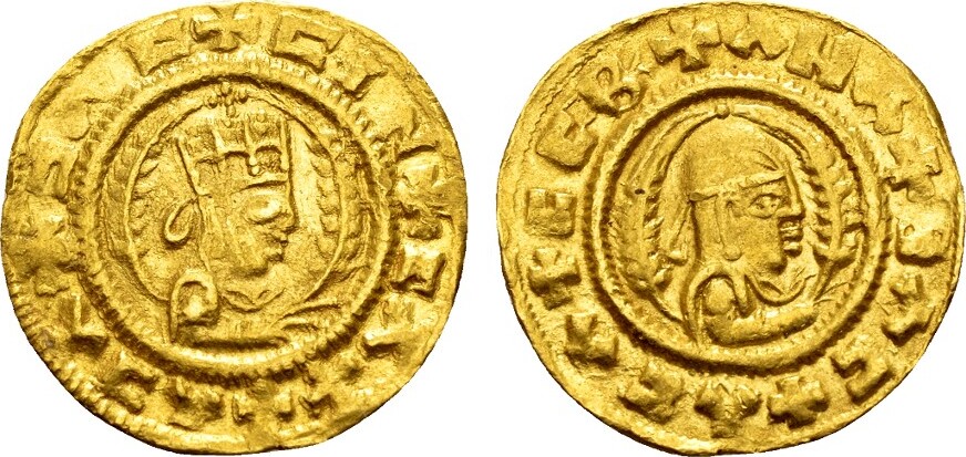 Greek Königreich Axum / Aksum. Ebana, circa 460-490. Gold “Chrysos” (1. ...