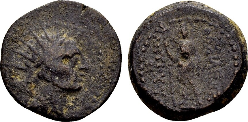 Greek Seleukiden. Antiochus IV. Epiphanes 175-164 v.C. AE 16mm Ake ...