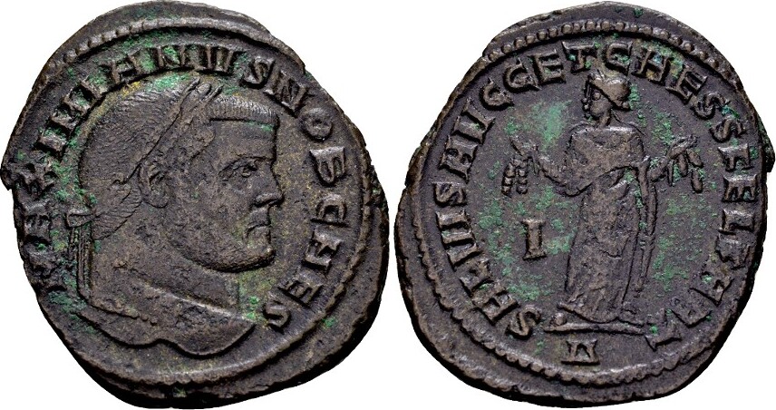 Roman Imperial Galerius Caesar 293-305, AE Follis (26x30mm, 9,25 gram ...