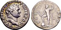 Roman Imperial Denarius Titus Caesar 69-79, AR Denar (17mm, 3,42 gram) Rom 72-73 SS